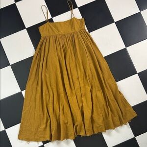 Atelier Delphine “Arquette” Dress - Golden Yellow Spaghetti Strap Dress